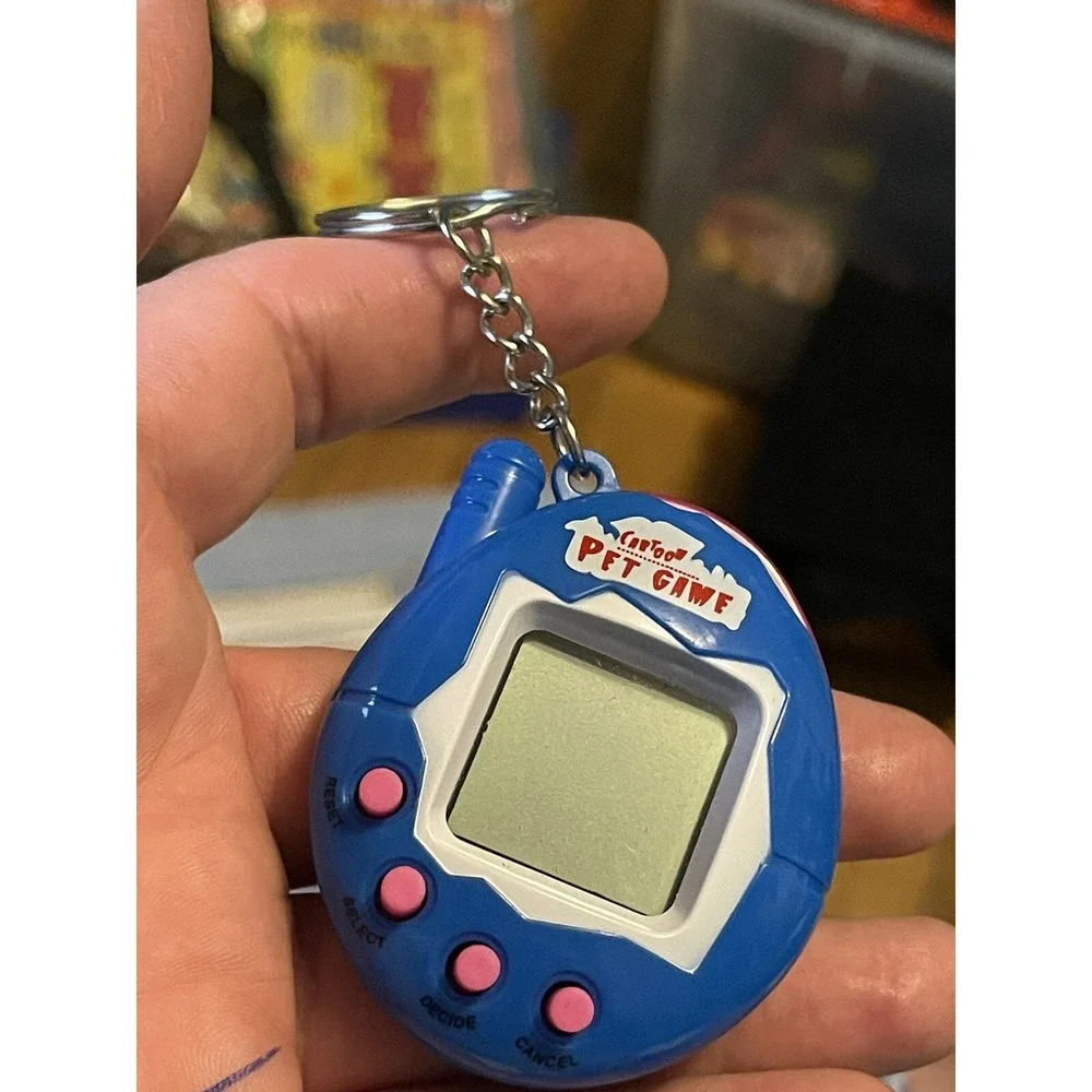 Tamagotchi Mini Digital Pet Game (Keychain) Blue Needs‎ Battery